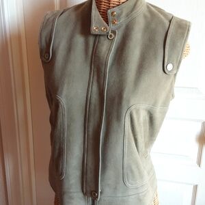 St. John Sport Vintage Suede Vest